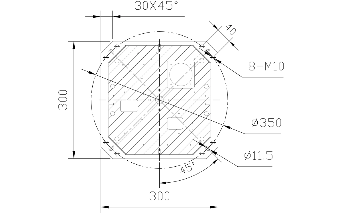 Dessin technique du robot Lobster185Z340D-T2X0-C Wafer