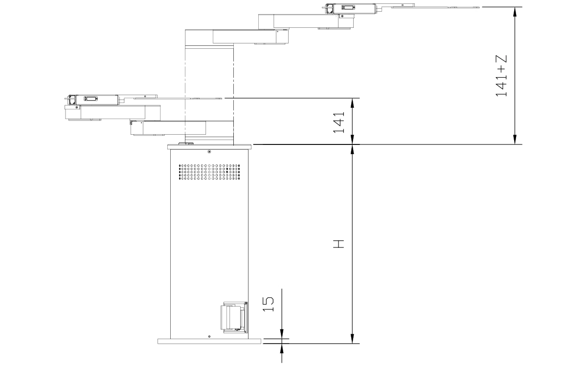 Dessin technique du robot Lobster200Z300S-T0X5-C Wafer